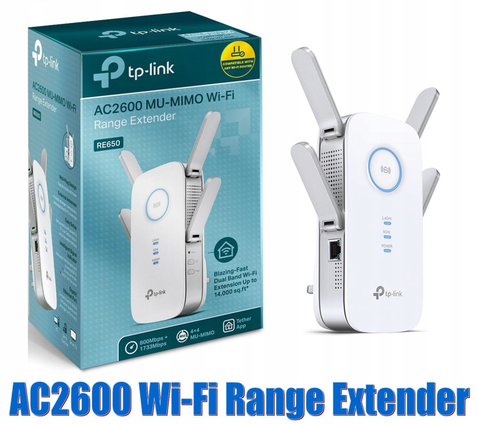 WZMACNIACZ WIFI TP-LINK RE650 5GHz ZASIĘG 1300 mkw