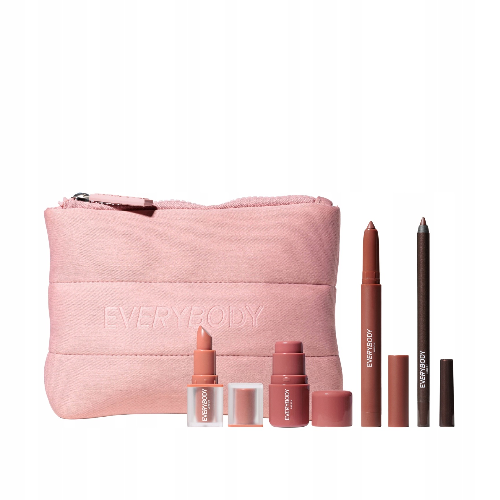 Everybody London set mini kosmetyczka róż kredka do oczu ust pomadka Blush
