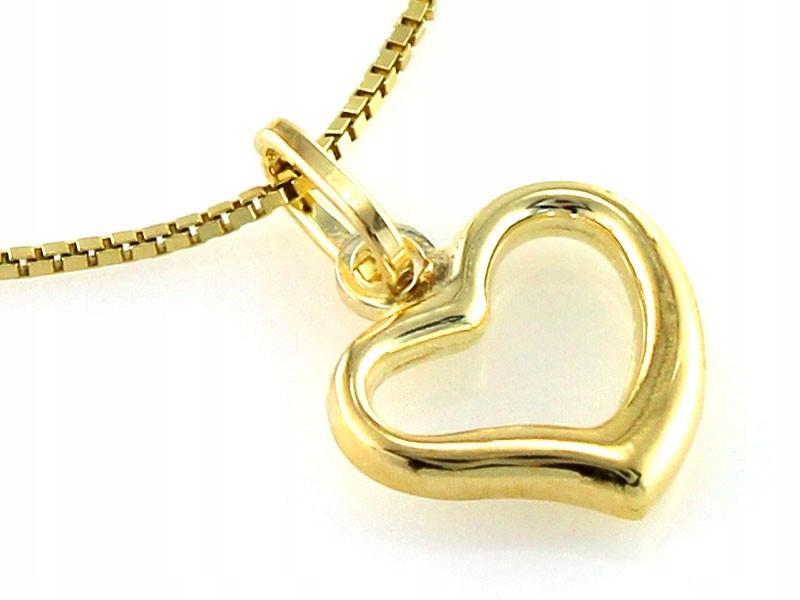 Přívěsek zlatý 585 srdíčko láska módní vzor 14k dárek k Valentýnu