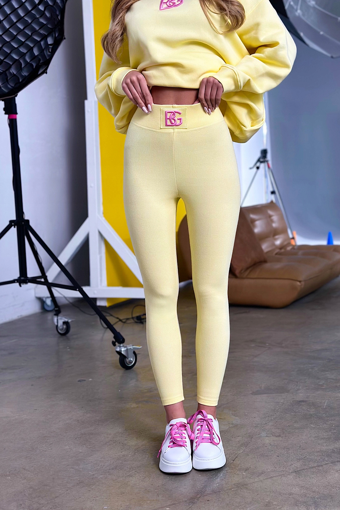 Dámské legíny Brandenburg Couture Bg Fit Me Banánová M