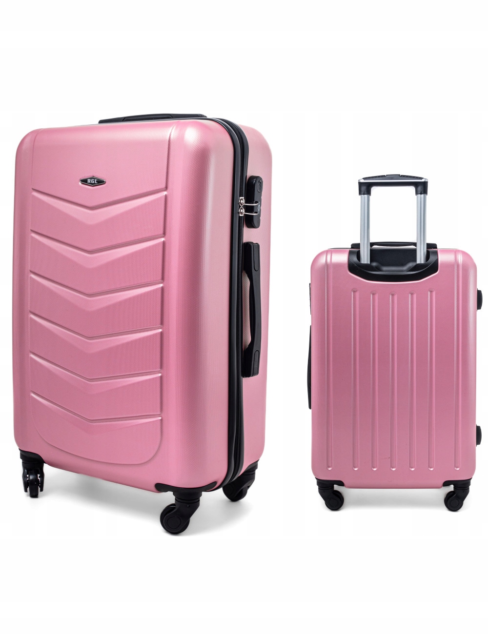 Walizka Twarda Duża Podróżna Bagaż Abs Rgl 74L Różowa