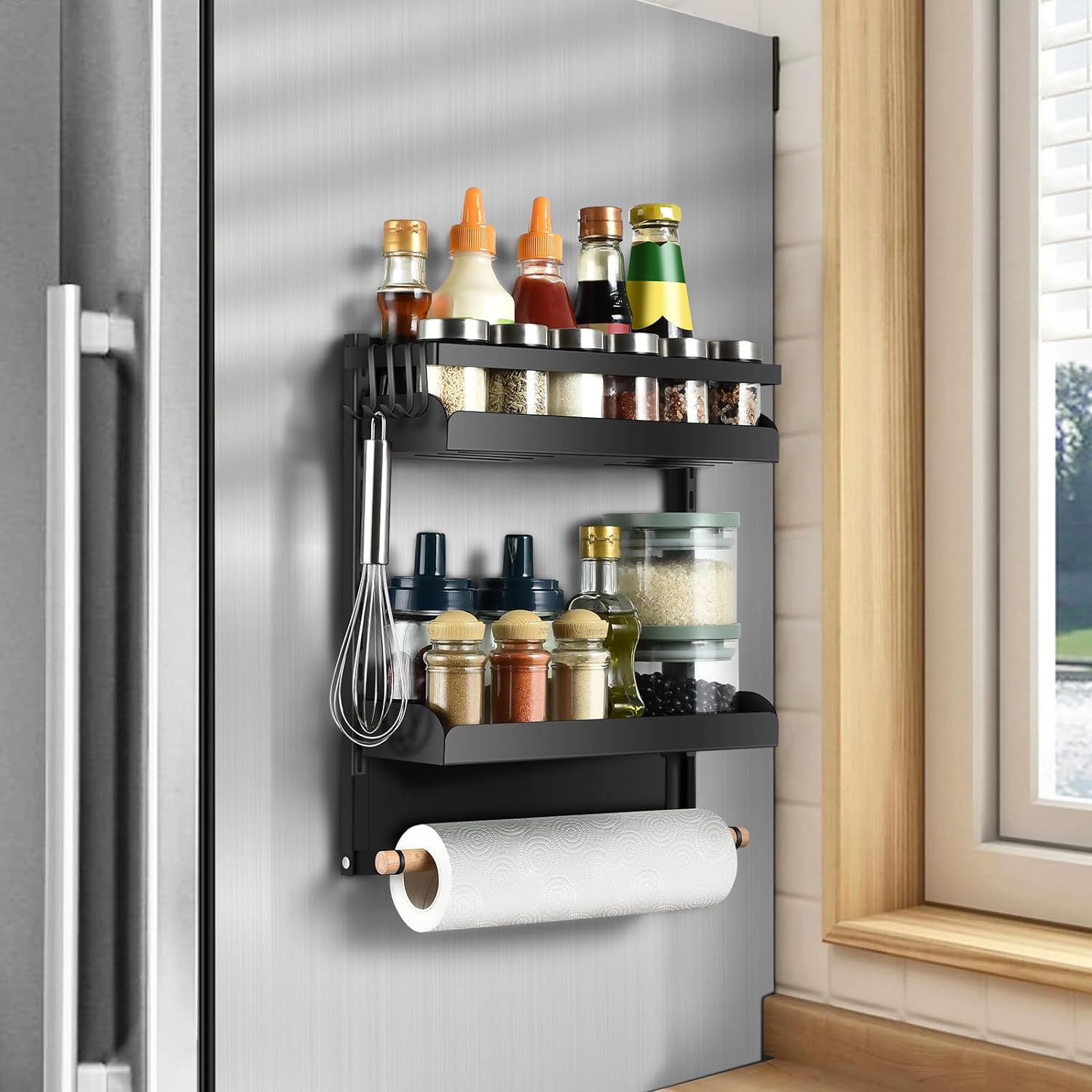 PÓŁKA NA LODÓWKĘ MAGNETYCZNA ORGANIZER NA PRZYPRAWY REGAŁ 2 POZIOMY Kod producenta MAGNETYCZNY ORGANIZER NA PRZYPRAWY REGAŁ