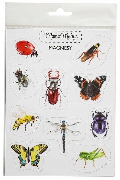 

Zestaw Magnesów Owady Biedronka Motyl Mama Maluje