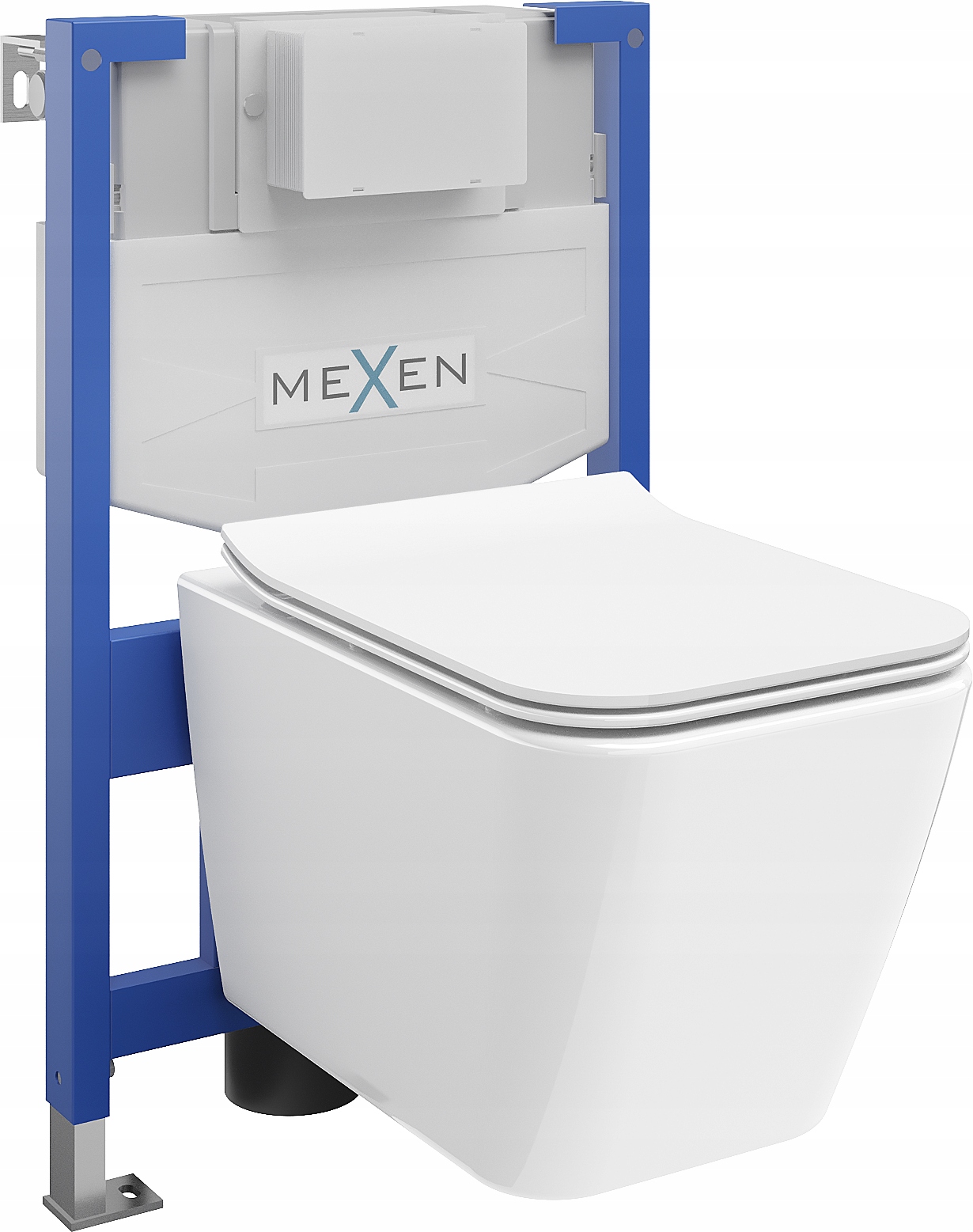 Mexen Felix Xs-f závěsný Wc set Cube, bíla, antikondenzační izolace