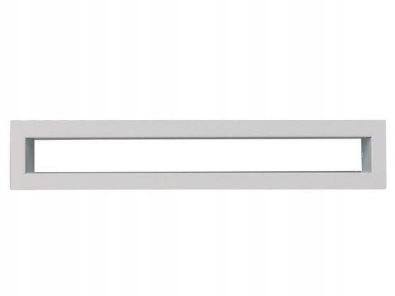 Kratka Tunel Wylotowa Stalowa Kratki Otwarta Prosta Biała 6x40 cm