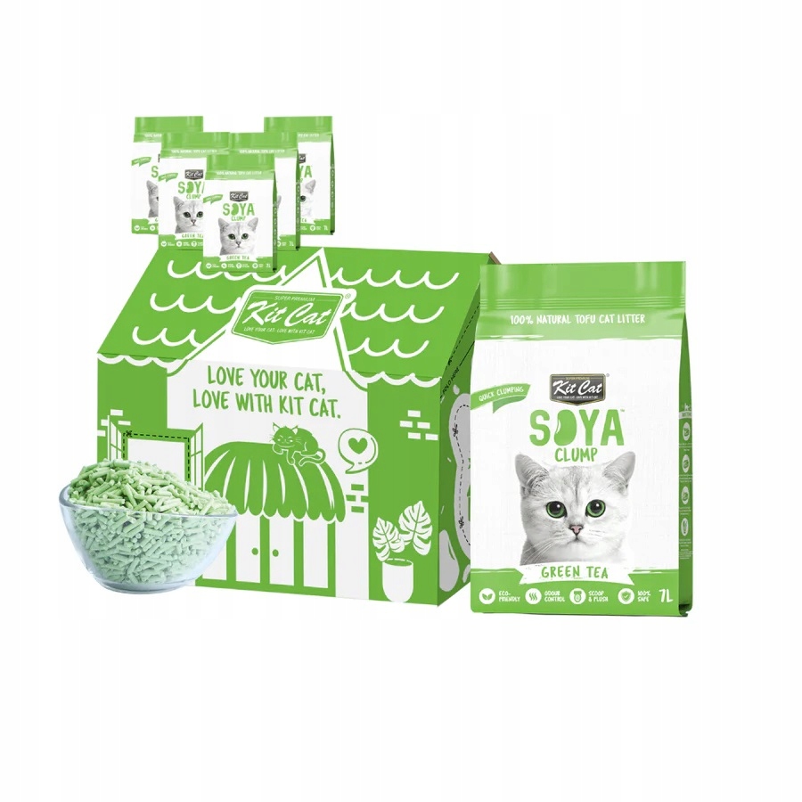 Kit Cat Soya Clump Żwirek Sojowy Zielona Herbata 7L/2,5KG