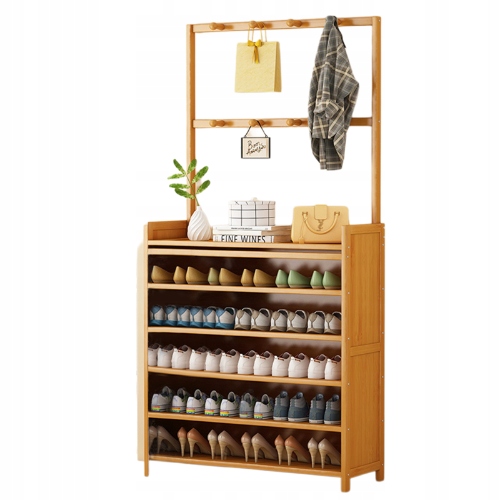 5-úrovňová skrinka na topánky s vešiakom, dĺžka 100 cm