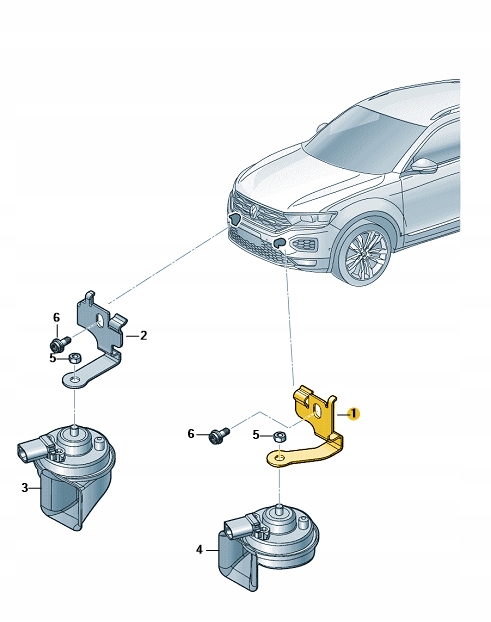 MOCOWANIE SYGNAŁU DŹWIĘKOWEGO VW T-CROSS TIGUAN OE