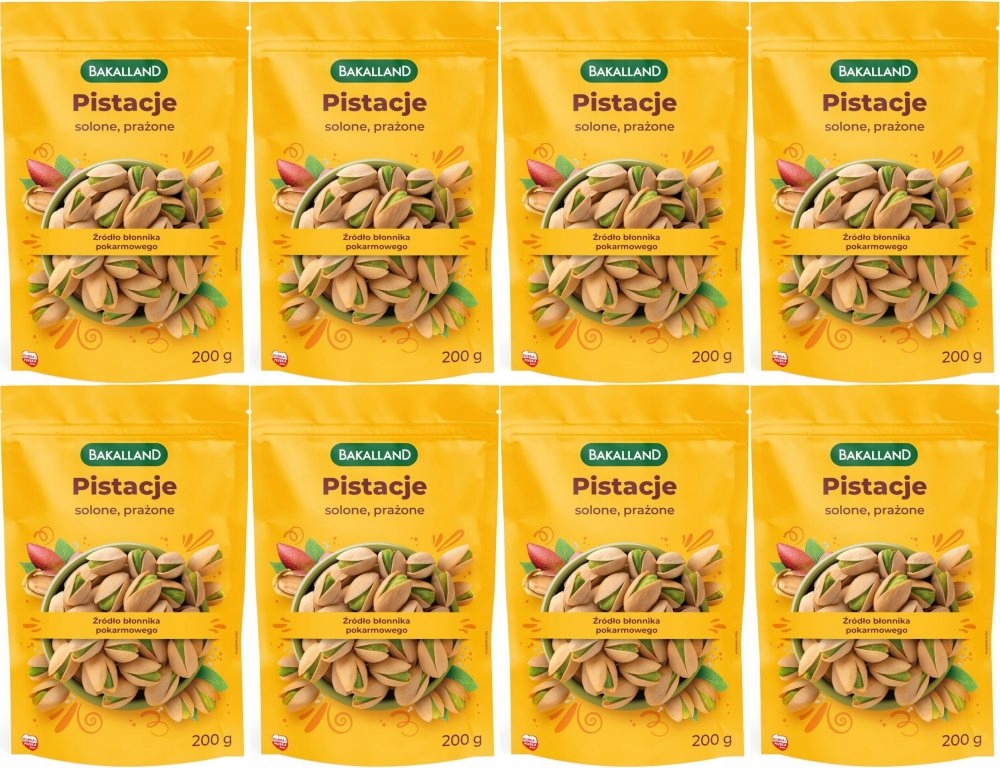 Bakalland Pistacje Prażone W Łupinie 200G x8