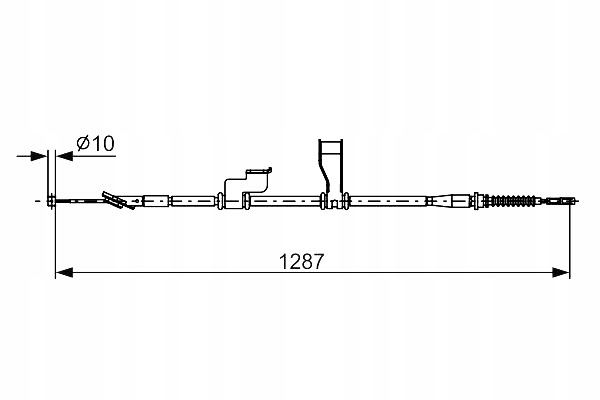 BOSCH LINKA HAMULCOWA RĘCZNEGO TYŁ L HYUNDAI I10 I 1.0-1.2