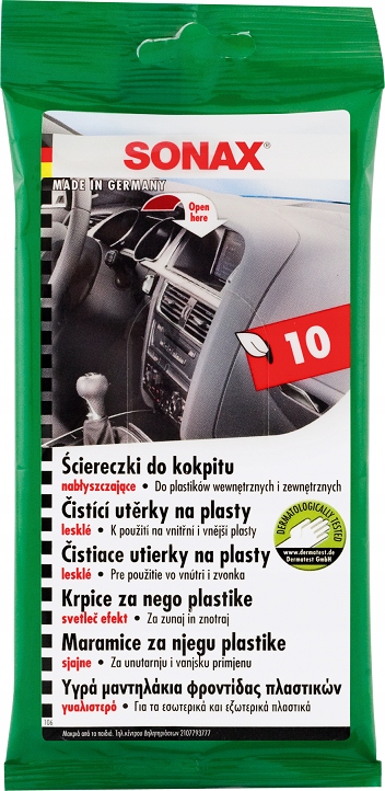 

Sonax Mokre Ściereczki Chusteczki Do Kokpitu 10szt
