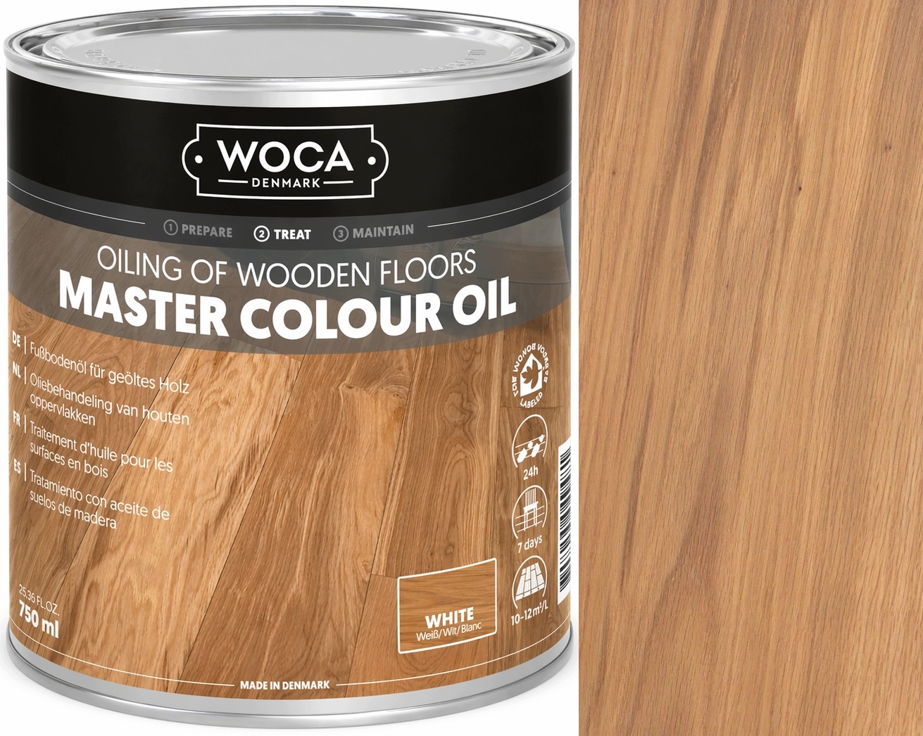 Woca Master Colour Oil White 0,75L bílý barvicí olej na podlahy