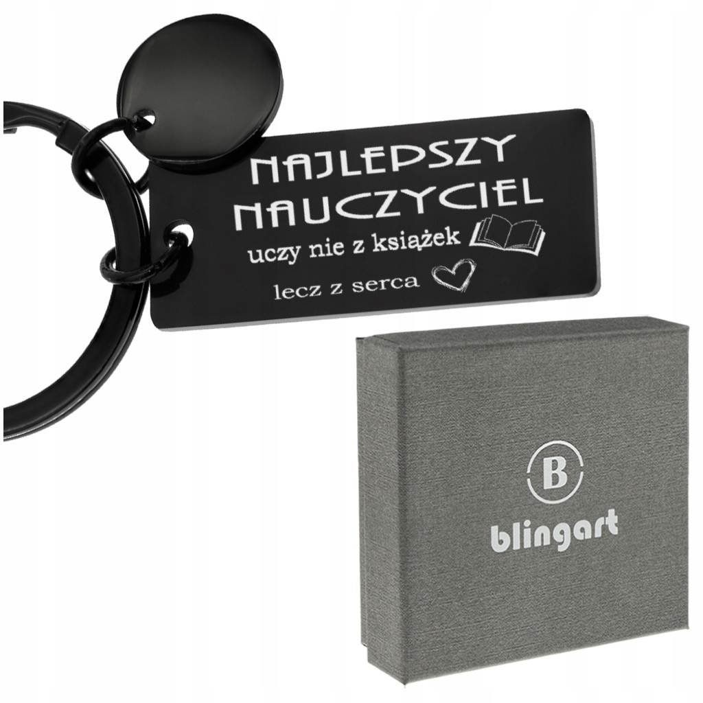 

Brelok do kluczy Z Grawerem zawieszka Czarny 316L