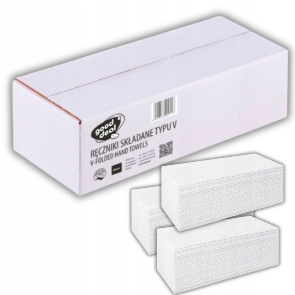 Levně Papírový ručník Lamix Good Deal typ V Celulóza Bílá 1 vrstva 4000 ks