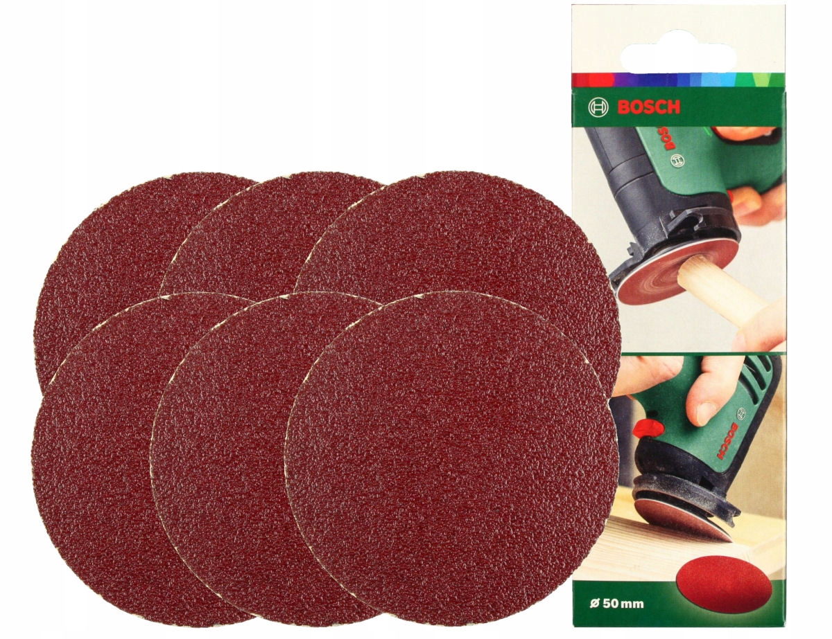 

Bosch Zestaw 6 Papierów Śrciernych 50mm Gr. 120