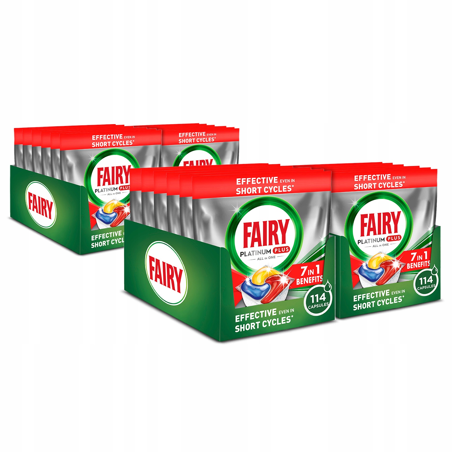 Zestaw Fairy Platinum Plus All in One Kapsułki do zmywarki 24x19 456 szt.