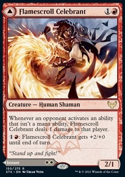 Flamescroll Celebrant // Revel in Silence Magic