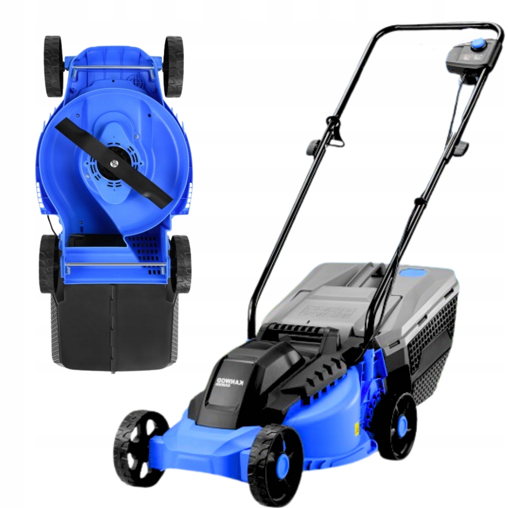 Výkonná elektrická sekačka 2000 W, nastavitelná, Zahradní, s košem, Malá A Lehká