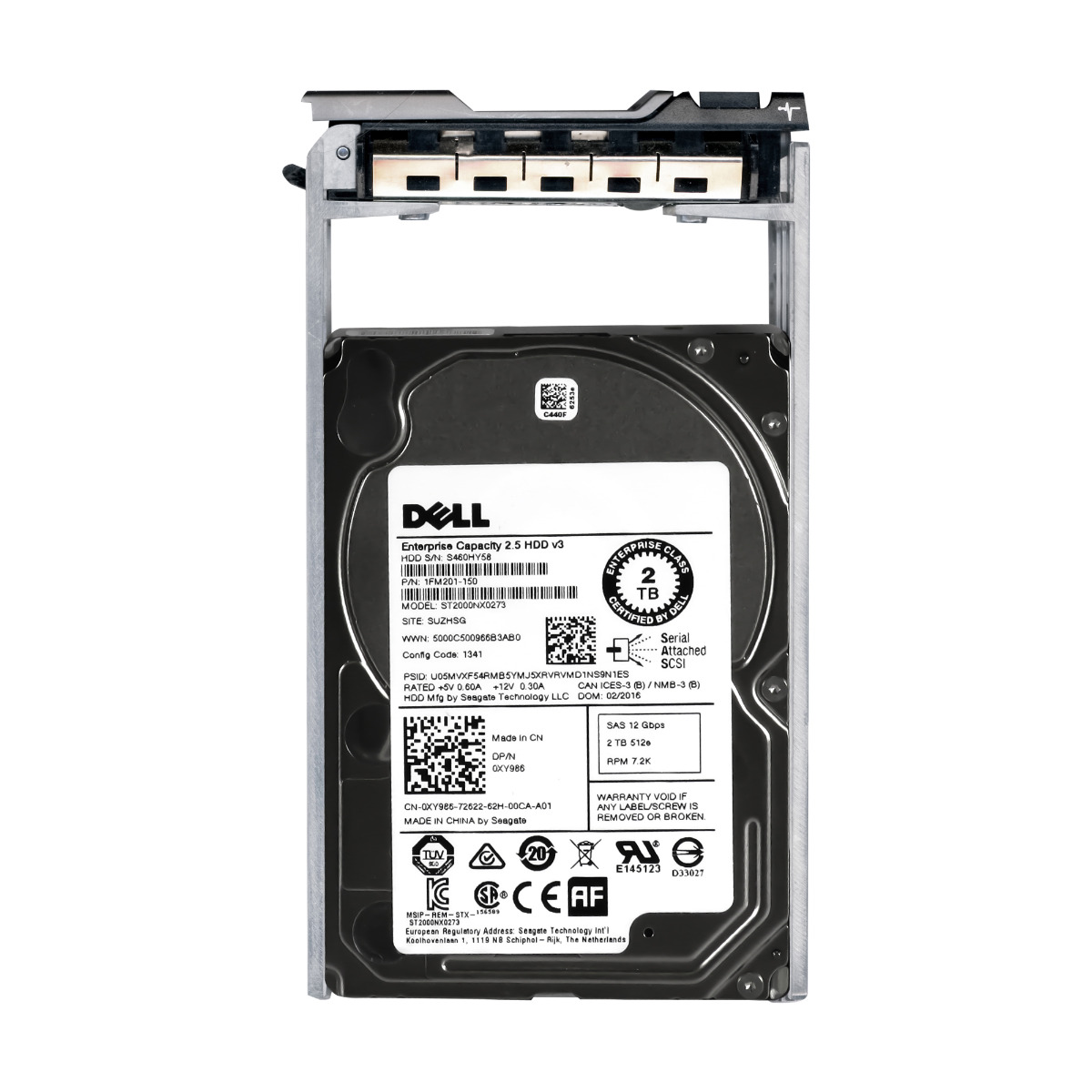 Dell 0XY986 2TB 7.2K 128MB SAS-3 2.5'' ST2000NX0273