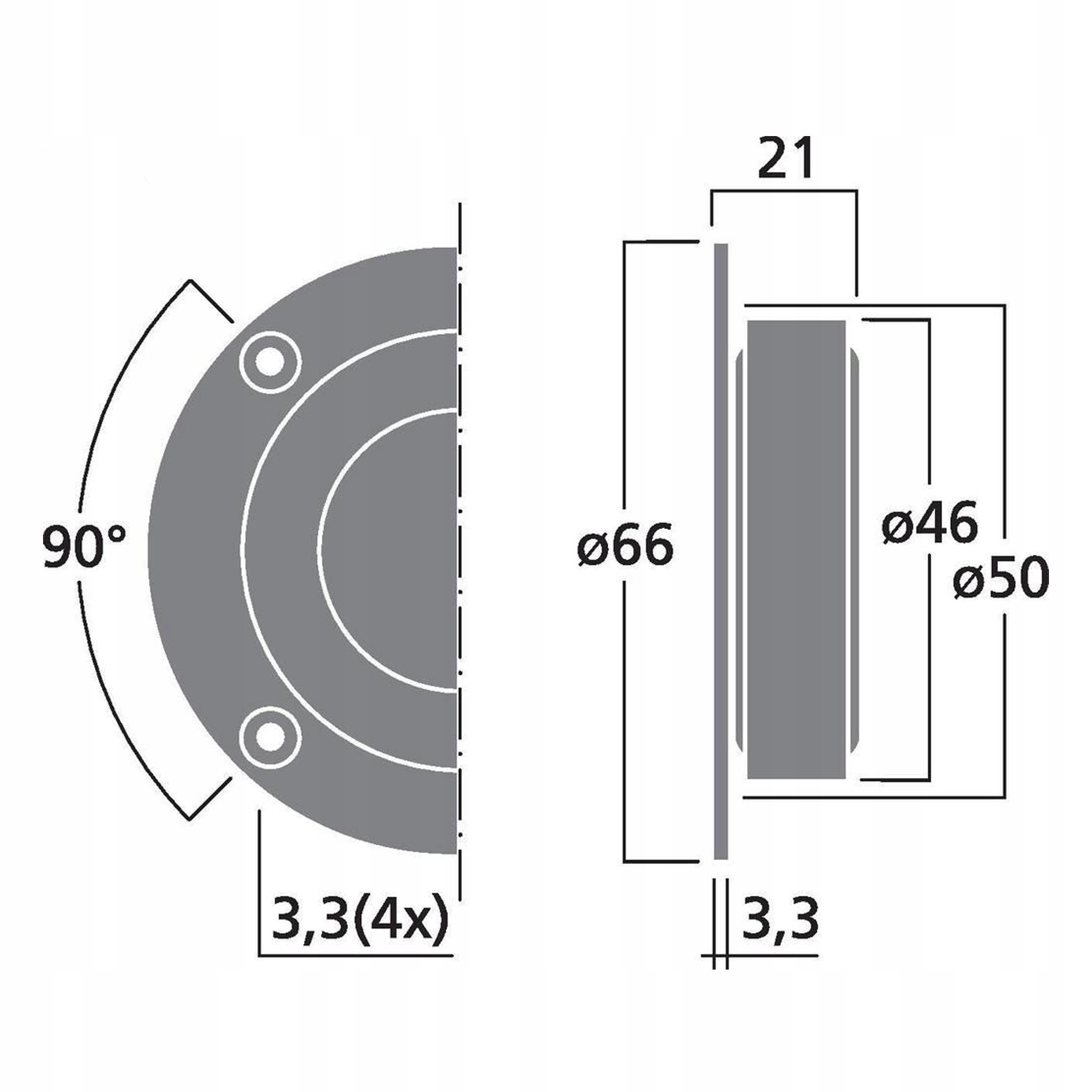GŁOŚNIK WYSOKOTONOWY HIFI MONACOR DT-25N 8 OHM Stan opakowania oryginalne