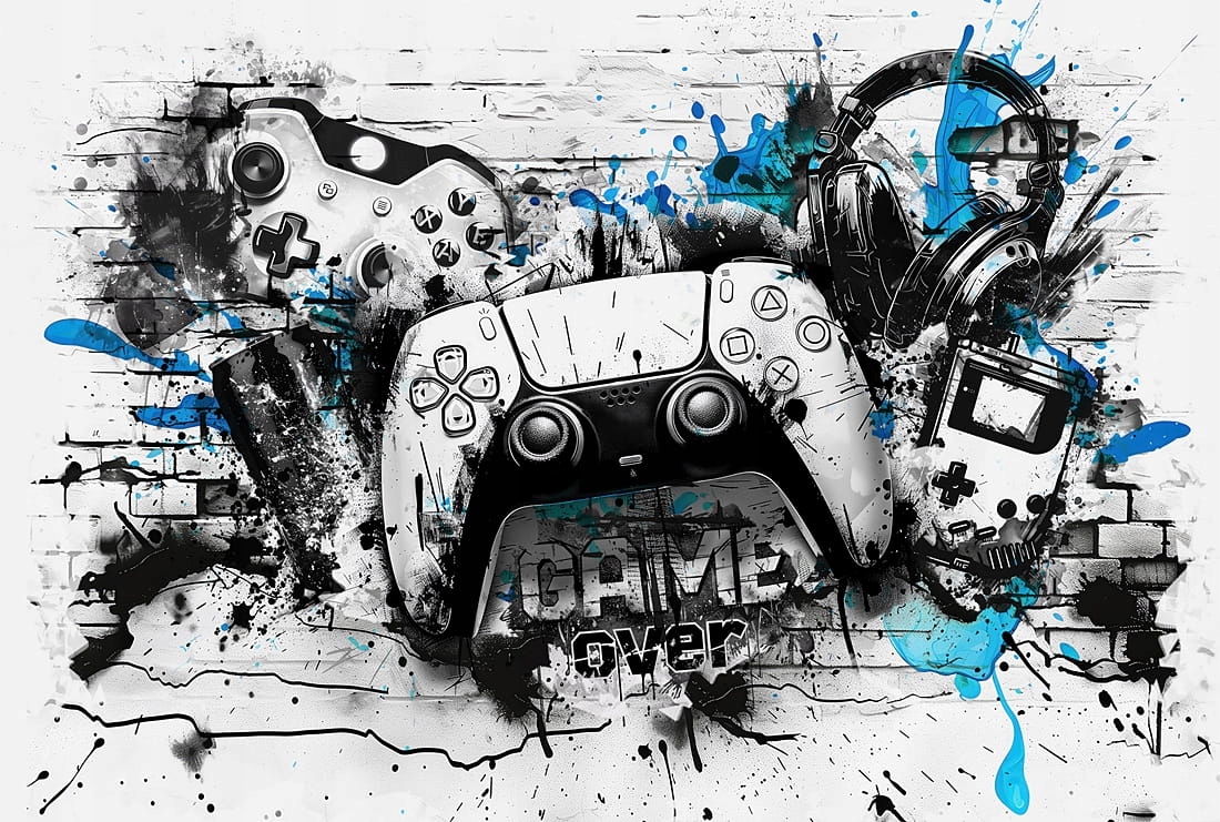 Vinylová vinylová tapeta pro mládež, modrá, velikost 368 x 248 cm