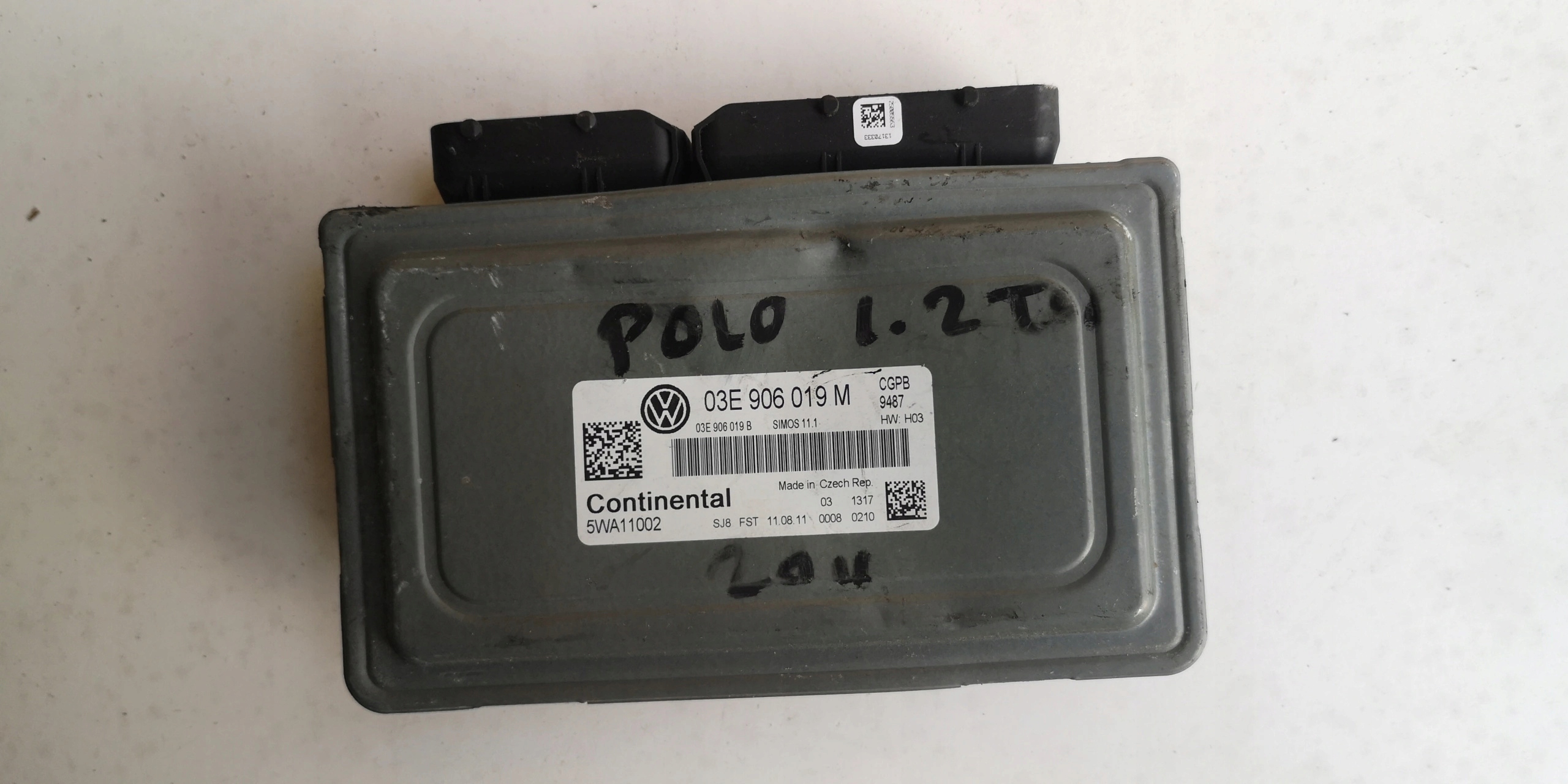 VW POLO 1.2B computer ECU 03E906019M 5WA11002