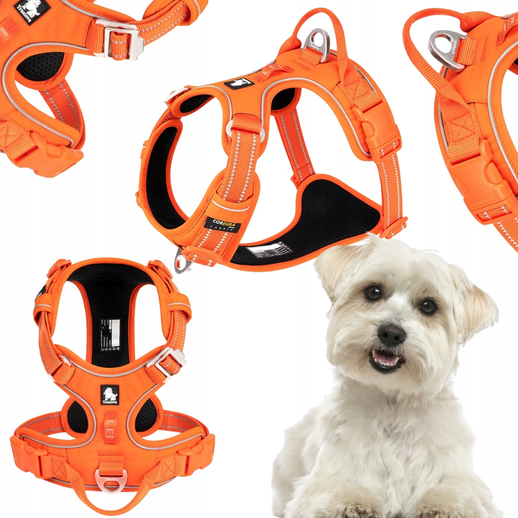 Levně Obojky Pro Psa Easywalk Truelove Front Line Premium Cordura Oranžové Xs