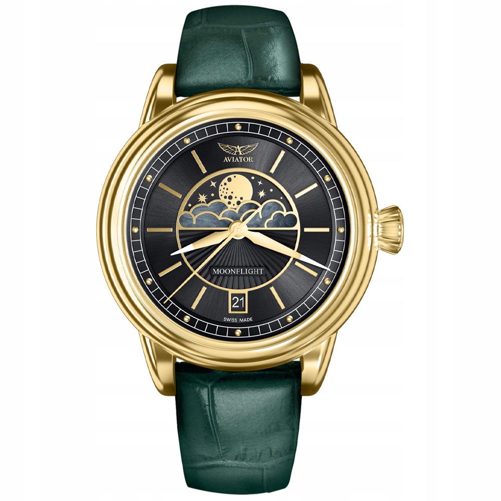 Dámské hodinky Aviator V.1.33.1.344.4GR zelené