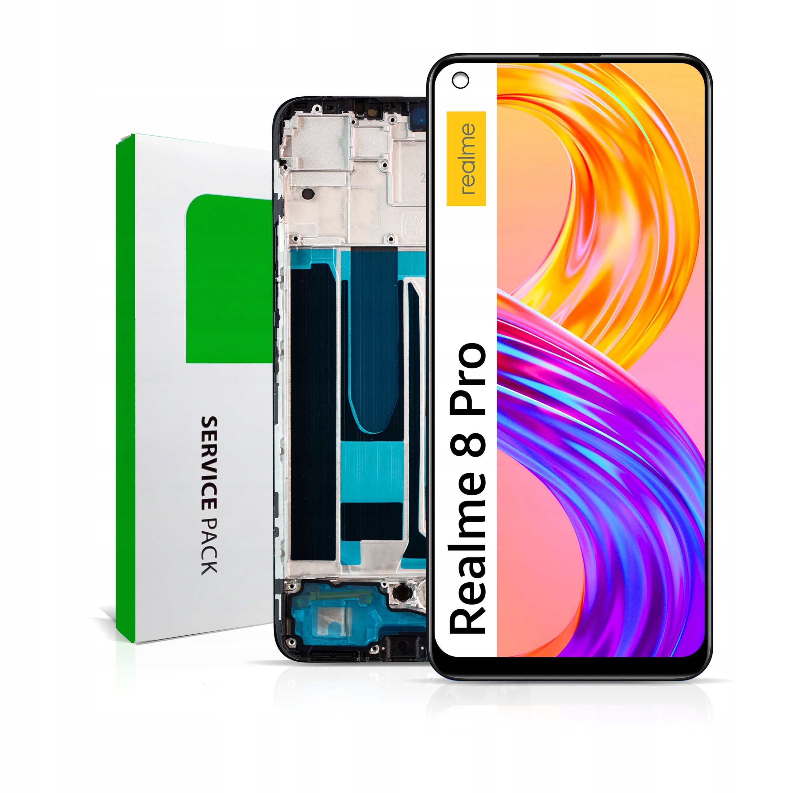 RMX3081 LCD pro Realme 8 Pro Service Pack Rámeček Matrix Originál Zila