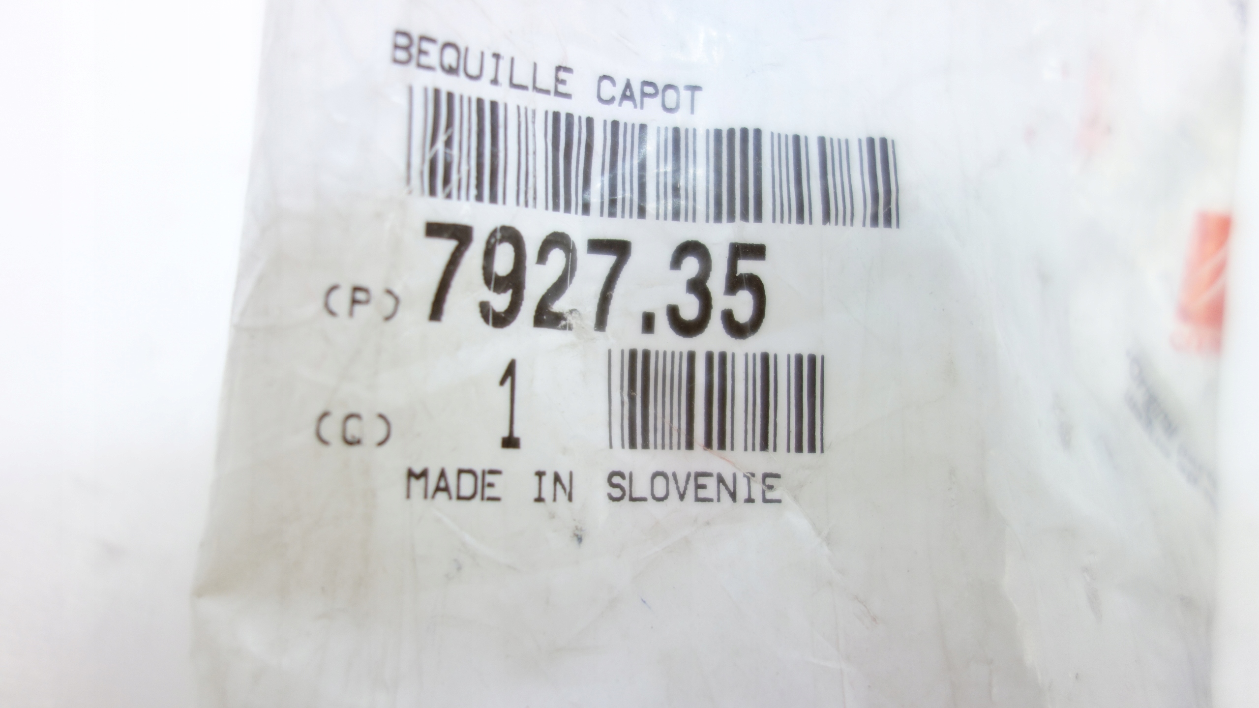 PEUGEOT 307 2007- Support PALAK du capot 7927.35