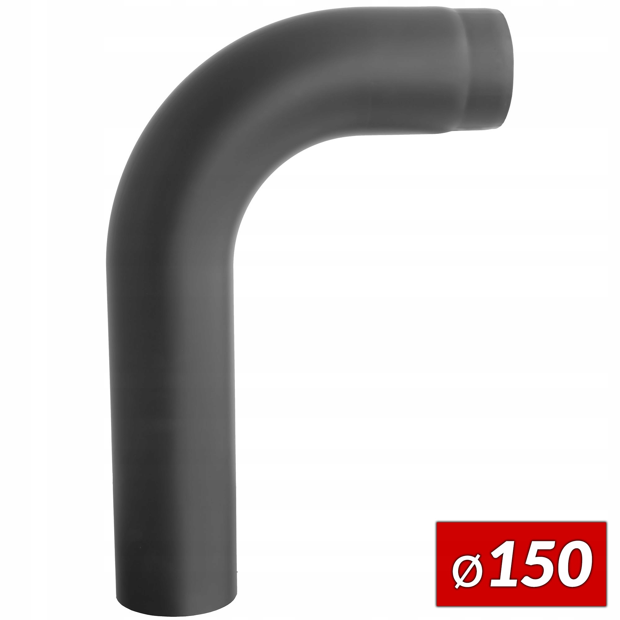 Koleno ohýbané z čierneho plechu 2 mm vysoké Darco 150 mm