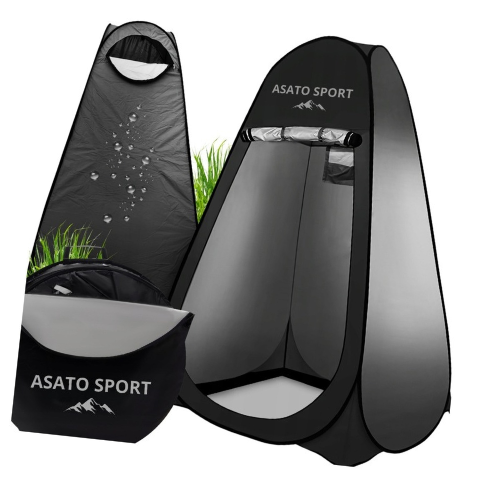 Namiot Przebieralnia Czarny Składany Parawan Kempingowy do Przebierania