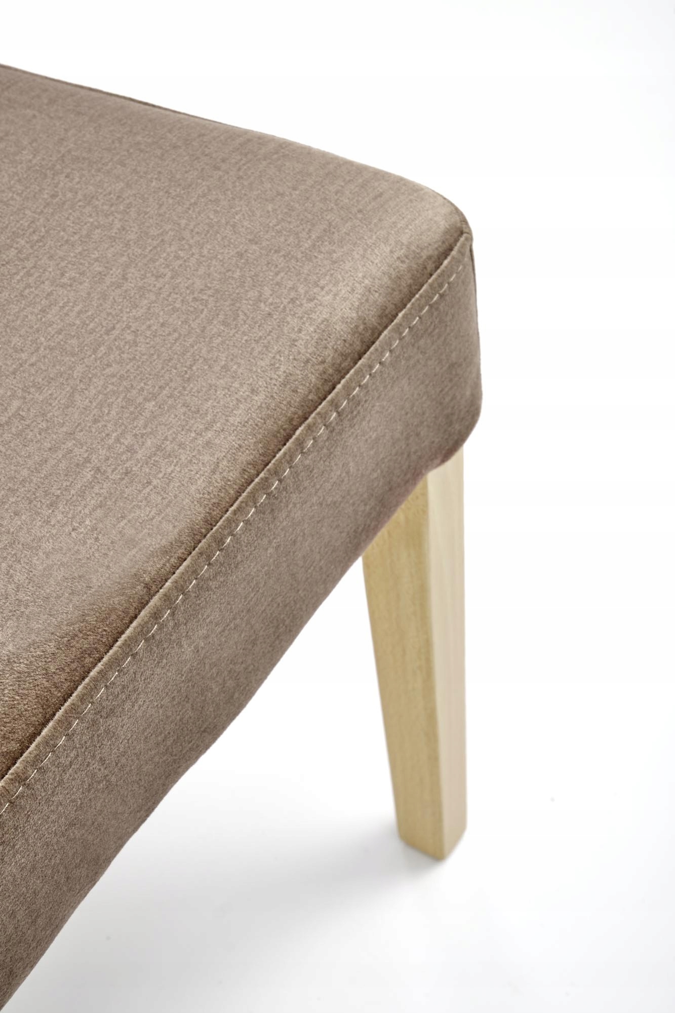 VERMONT krzesło dąb miodowy / beżowy HALMAR velvet Głębokość mebla 69 cm