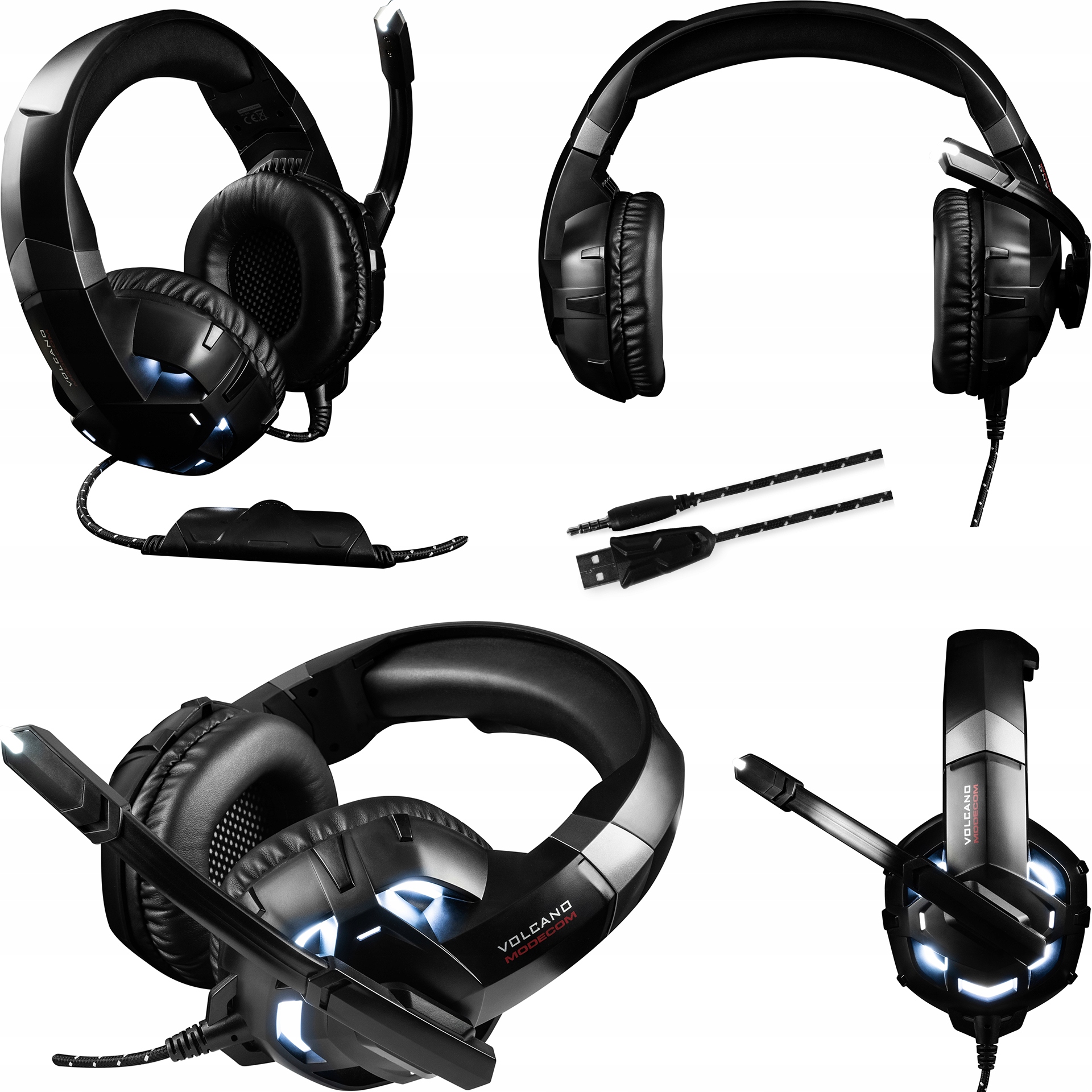 SŁUCHAWKI GAMINGOWE Z MIKROFONEM NA PAŁĄKU - MODECOM VOLCANO MC-849 SHIELD2 Mikrofon tak