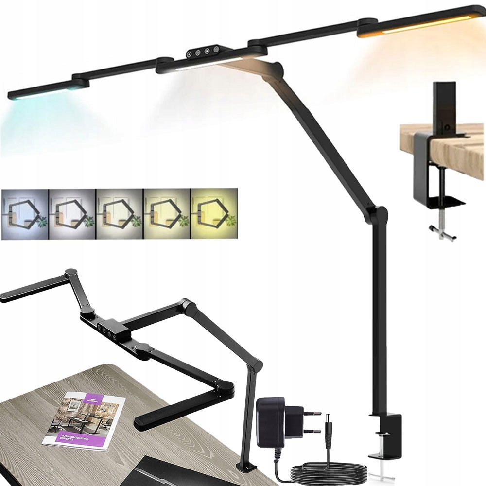 Lampa Biurkowa Kreślarska Led Bezcieniowa Z Regulacją Jasności Barw+stojak