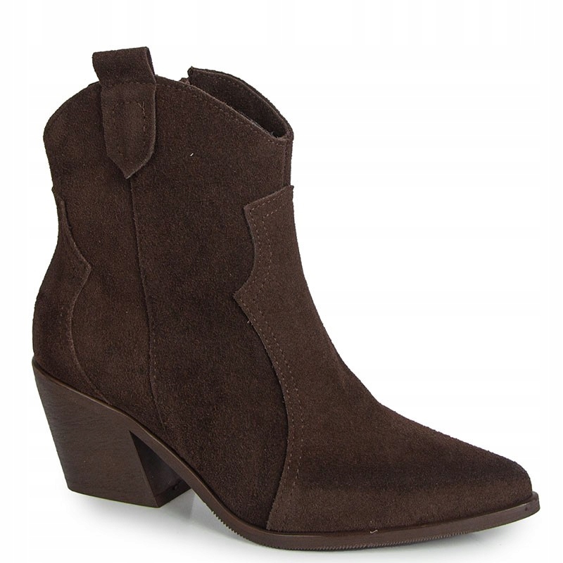 Laroni 3855 Hnědé Čokoládové Kožené Kovbojské Boty Kotníkové Boty 36