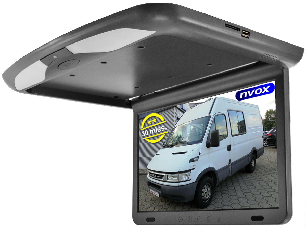 MONITOR NVOX PODSUFITOWY PODWIESZANY ROZKŁADANY 15" HDMI AV USB