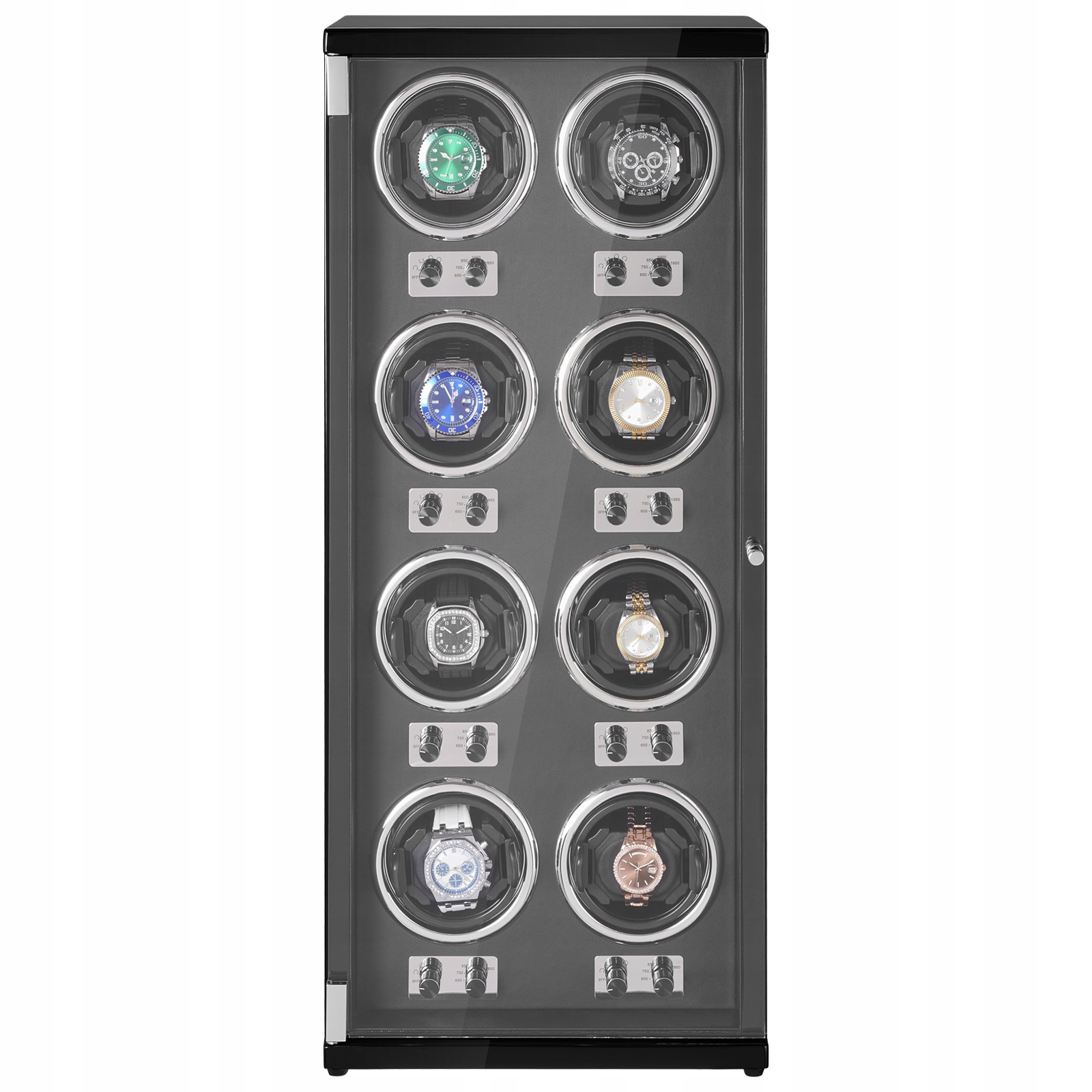 VEVOR Rotomat Do Zegarków 8 Zegarki Regulowana Długość Paska 150-207MM Liczba miejsc rotujących 8