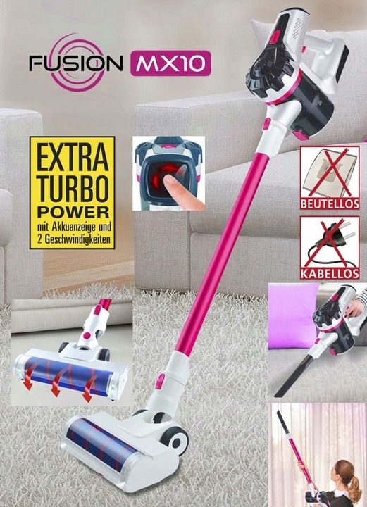Odkurzacz Cylindryczny 2w1 Fusion MX10 22,2V AKKU Kod producenta Fusion MX 10