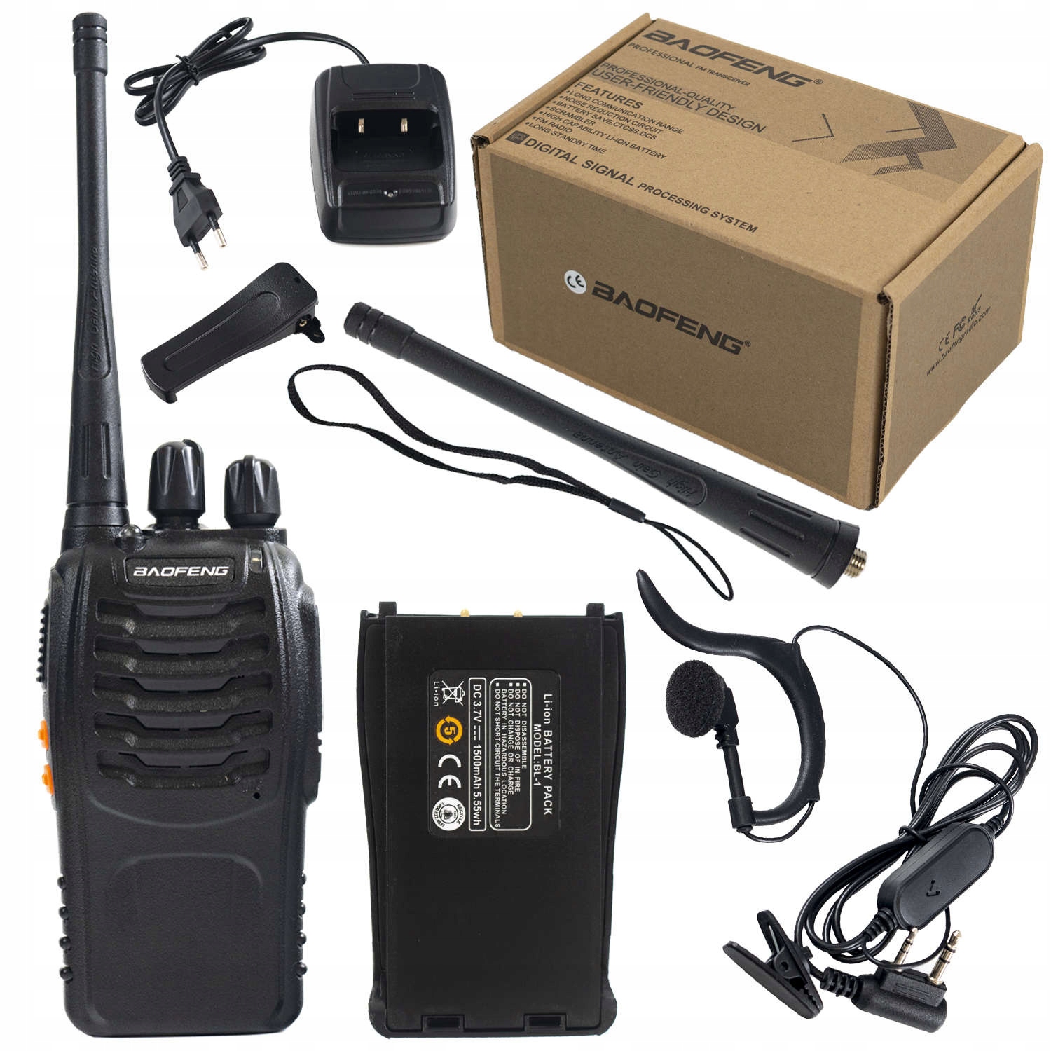 Radiotelefon BAOFENG BF-888S PMR UHF Krótkofalówka Walkie-Talkie High Gain
