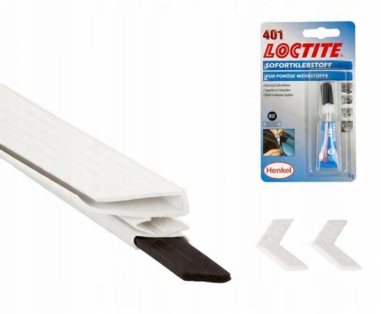 

Zestaw: uszczelka 200x100cm+łączniki+klej Loctite