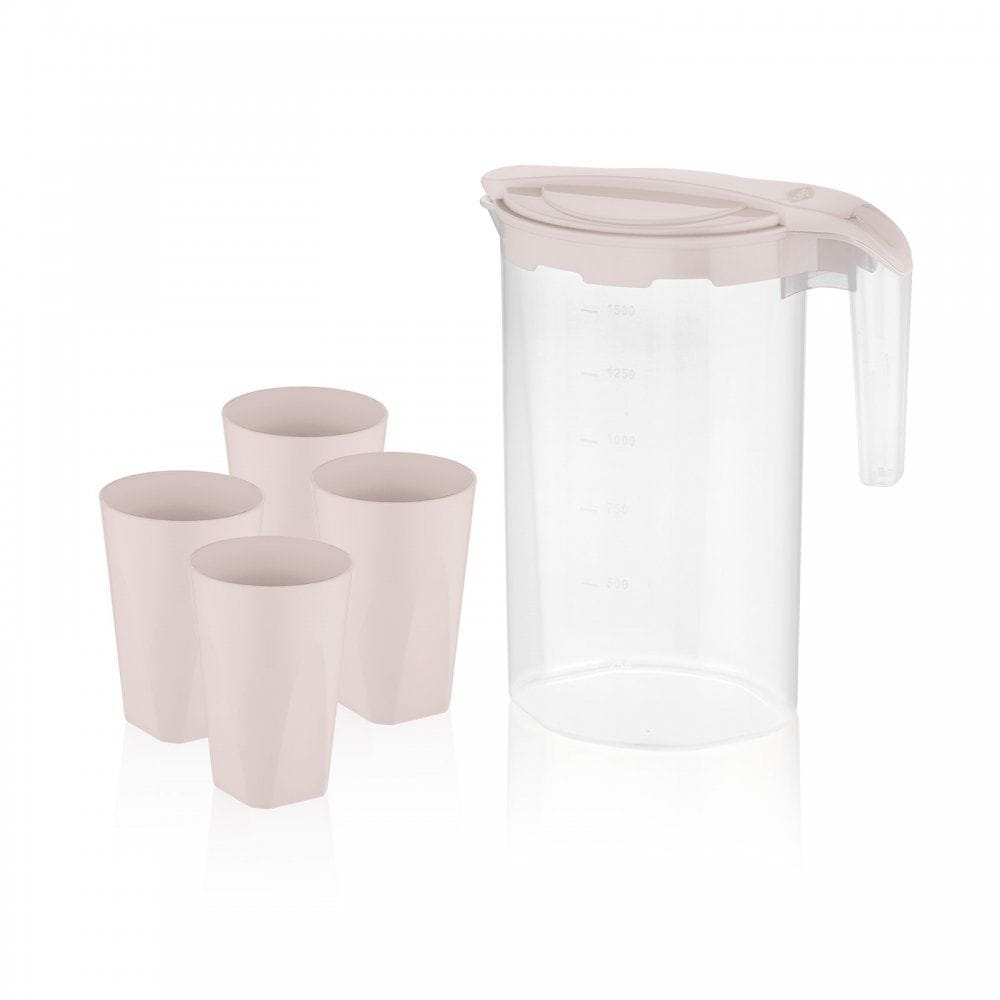 DZBANEK 1,5L Z KUBKAMI NA NAPOJE SOK WODĘ MIX Pojemność 1.5 l