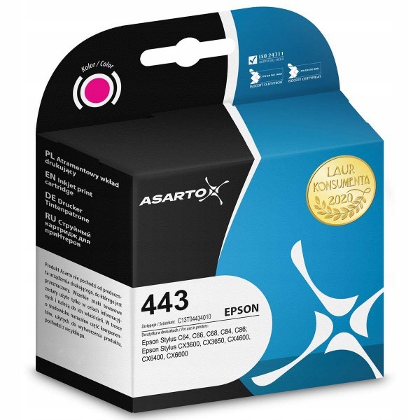 Tusz Asarto Epson 443 C13T04434010 457STR Magenta