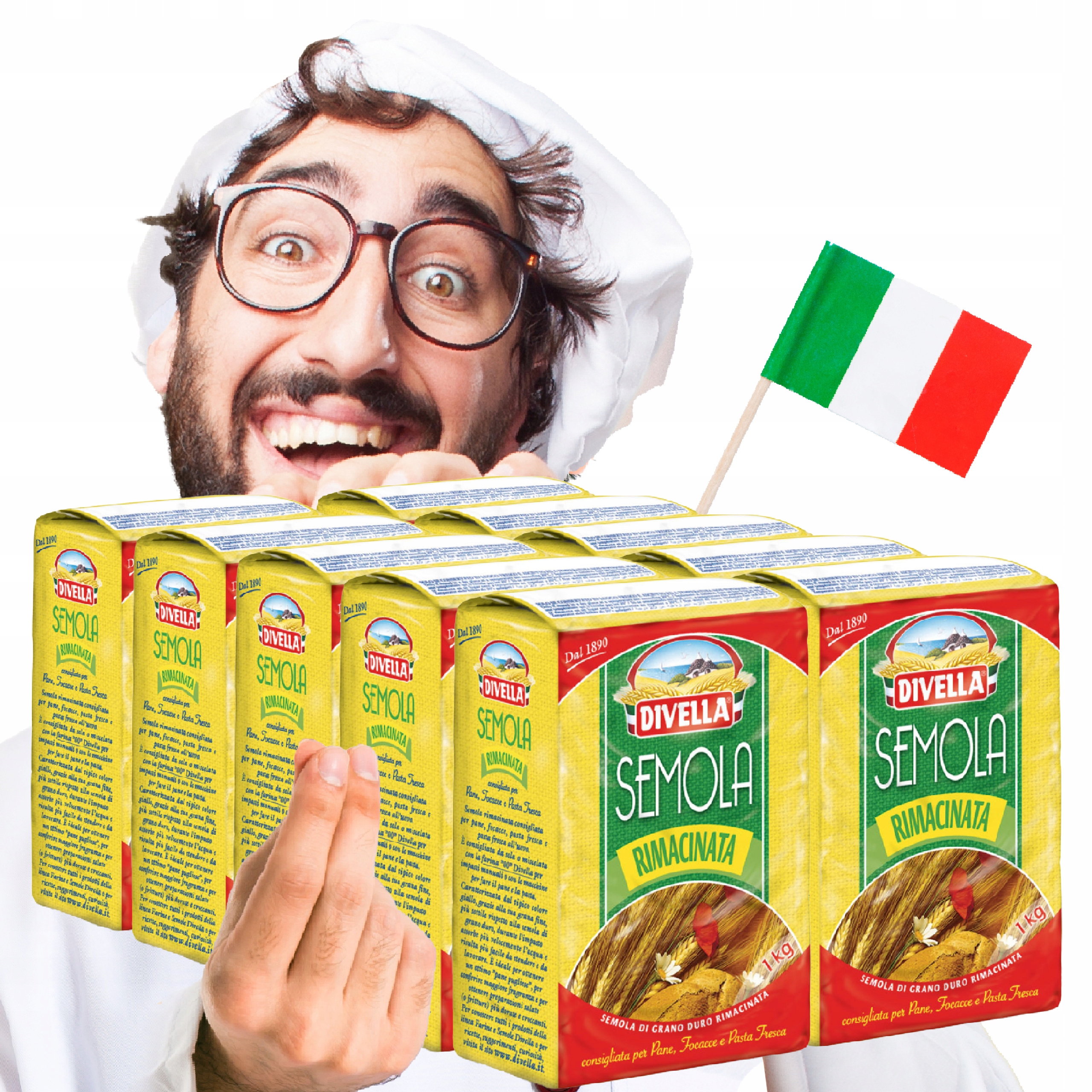 Levně Semola Rimacinata Mouka Na Těstoviny Divella 10x1KG