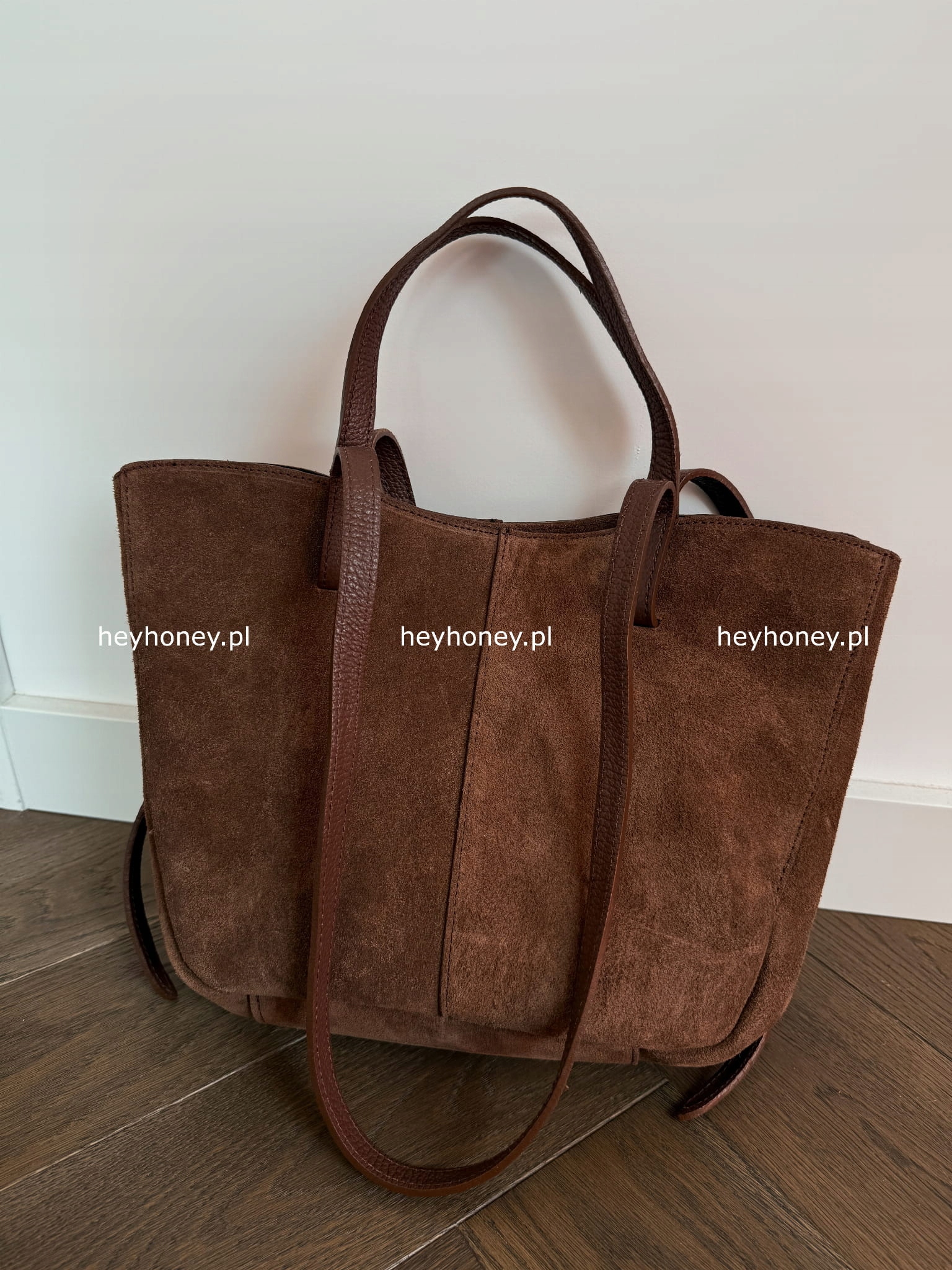 Taška z přírodní semišové kůže Hnědá Vera