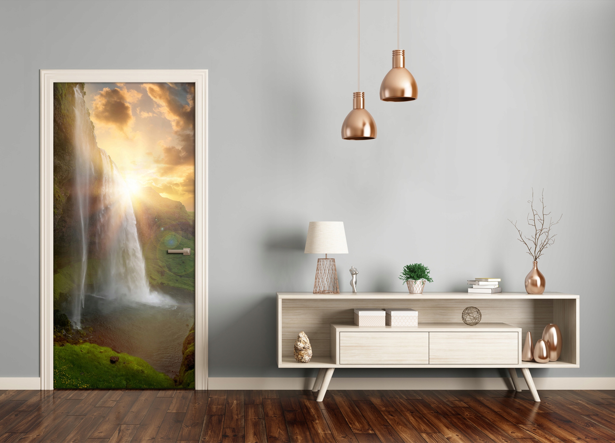 

Fototapeta samoprzylepna Drzwi Wodospady Islandia