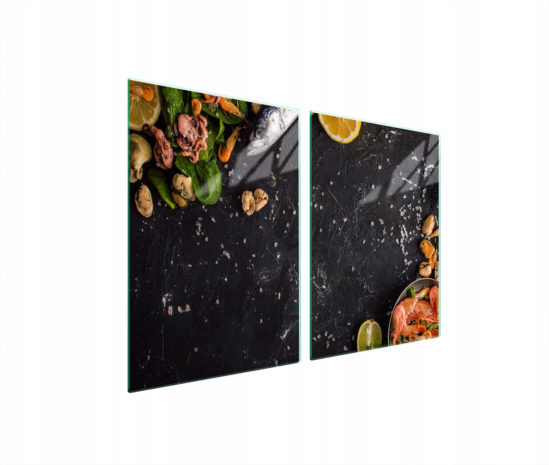 Skleněná Ochranná Deska Do Kuchyně 2x45x52 Ryba Tvrzené Sklo