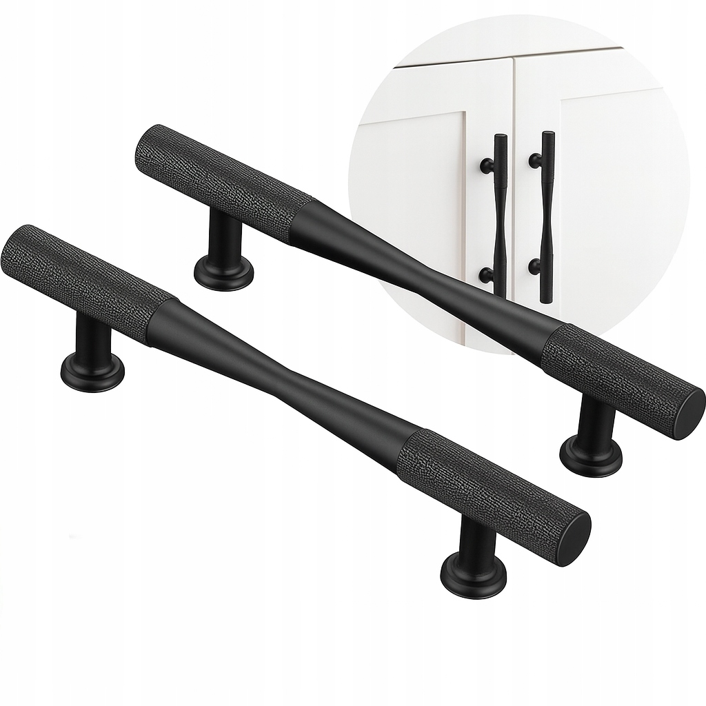 Držáky na zásuvky a dveře 10 ks Cileytion černé 192 mm