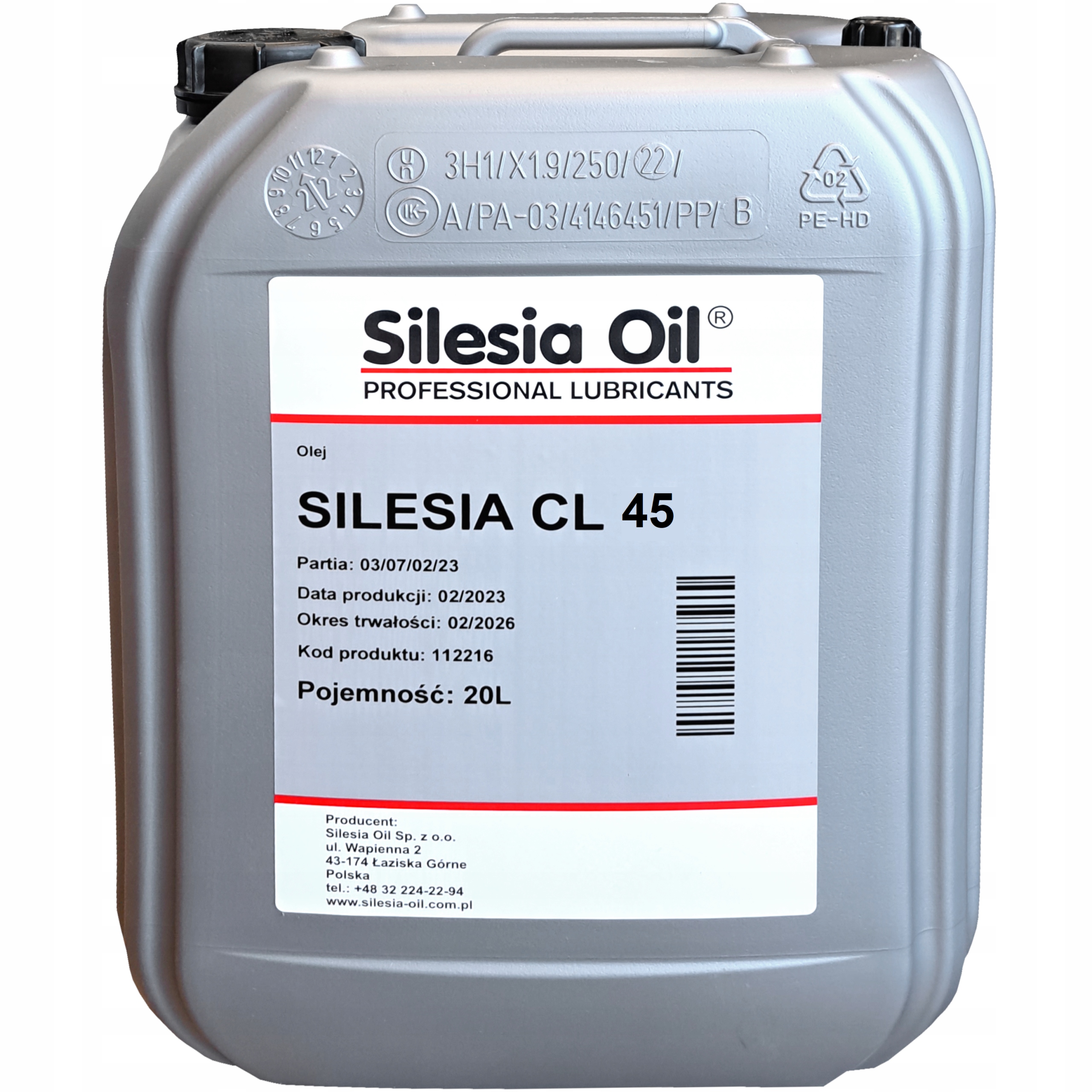 OLEJ CYLINDROWY SILESIA CL-45 20L