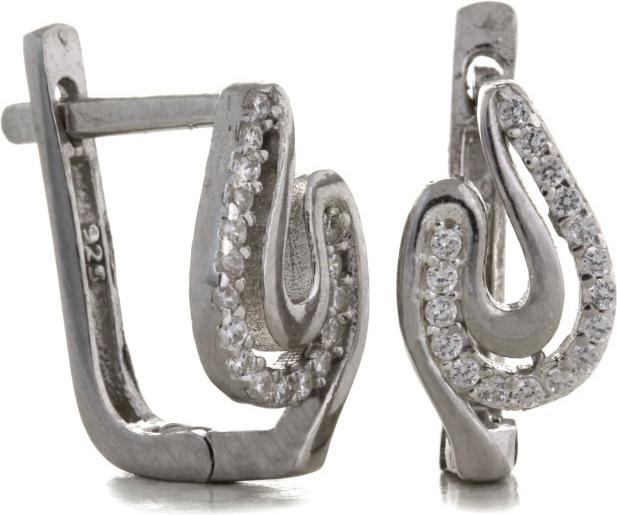 Stříbrné náušnice 925 elegantní s zirkony 3,03 g, jedinečný vzor dárek